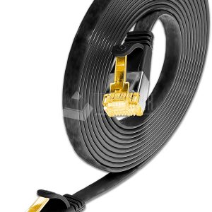 SLIM CAT6A Patchcords FLAT design - U/FTP shielded - black