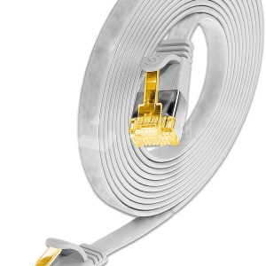 SLIM CAT6A Patchcords FLAT design - U/FTP shielded - white