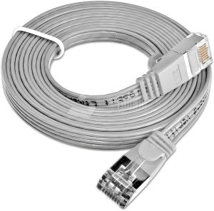 SLIM CAT6 Patchcords FLAT design - U/FTP shielded - grey