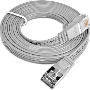 SLIM CAT6 Patchcords FLAT design - U/FTP shielded - grey