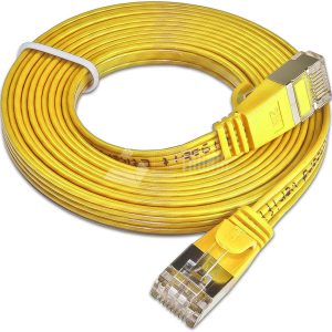 SLIM CAT6 Patchcords FLAT design - U/FTP shielded - yellow