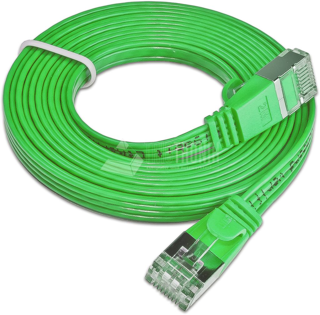 SLIM CAT6 Patchcords FLAT design - U/FTP shielded - green