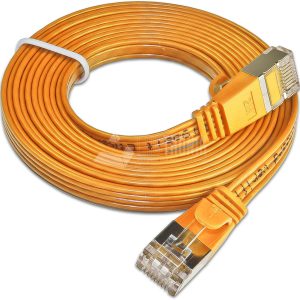 SLIM CAT6 Patchcords FLAT design - U/FTP shielded - orange