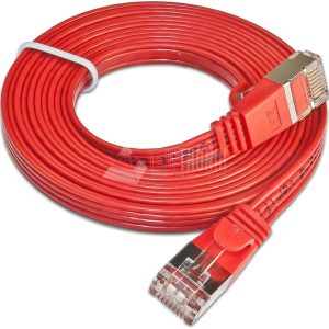 SLIM CAT6 Patchcords FLAT design - U/FTP shielded - red