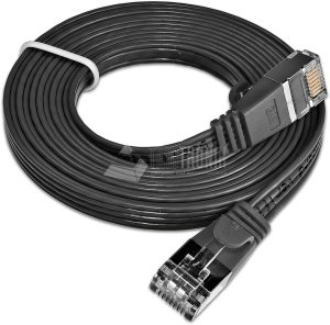 SLIM CAT6 Patchcords FLAT design - U/FTP shielded - black
