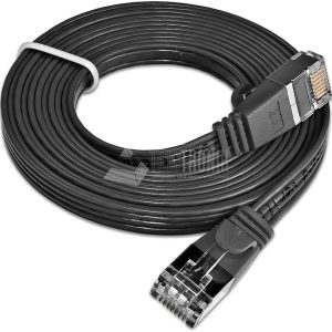 SLIM CAT6 Patchcords FLAT design - U/FTP shielded - black