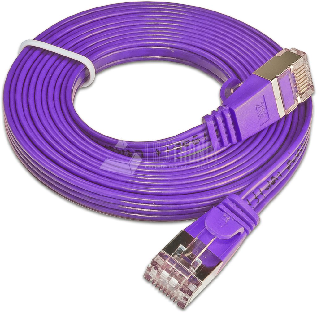 SLIM CAT6 Patchcords FLAT design - U/FTP shielded - violet