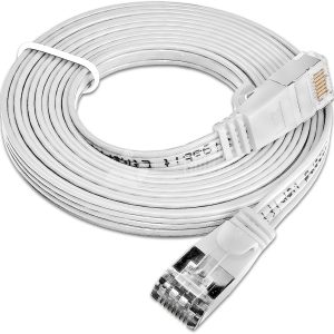SLIM CAT6 Patchcords FLAT design - U/FTP shielded - white