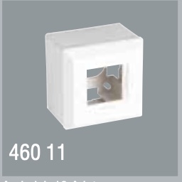 PRIZA SIMPLA ALBA montaj APLICAT pentru 2 MODULE RJ45 (Mod Mosaic 45x45mm)