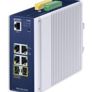 IP30 DIN-rail Industrial L2+ 4-Port 10/100/1000T + 2-Port 1G/2.5G SFP Managed TSN Switch TSN-5225-4T2S