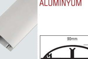 CANAL DE CABLU 90x20 din ALUMINIU CU CAPAC SEMIROTUND