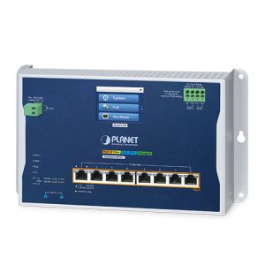 P30, IPv6/IPv4, L2+ 8-Port 10/100/1000T 802.3at PoE + 2-Port 10G SFP+ Wall-mount Managed Switch with LCD touch screen WGS-4215-8P2XV