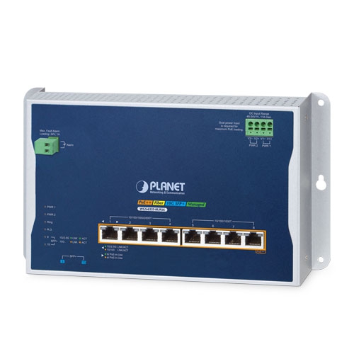 IP30 Industrial L3 4-Port 2.5G 802.3bt PoE + 4-Port 10/100/1000T 802.3bt PoE + 2-Port 10G SFP+ Wall-mount Managed Switch WGS-6325-8UP2X