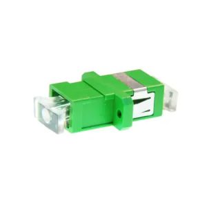 Adapter BKT FO, OS1/2, LC/APC, duplex, green, flange