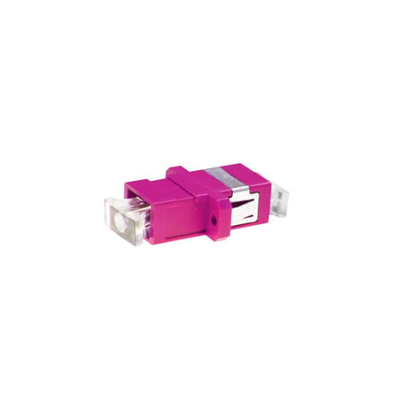 Adapter BKT FO, OM4, SC, simplex, violet, w/o flange