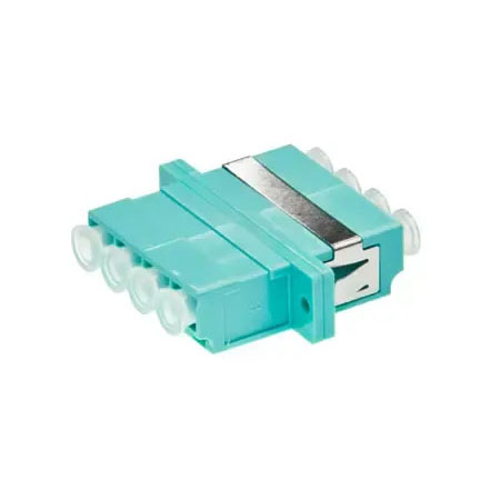 Adapter BKT FO, OM3, SC, duplex, aqua, w/o flange