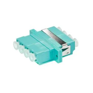 Adapter BKT FO, OM3, LC, duplex, aqua, w/o flange