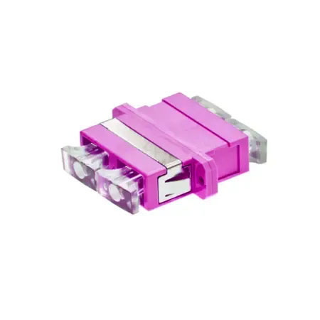 Adapter BKT FO, OM4, LC, quad, violet, w/o flange