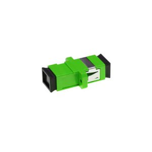 Adapter BKT FO, OS1/2, SC/APC, simplex, green, flange