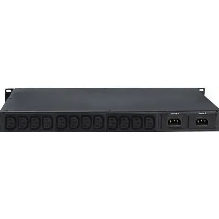 ATS Basic BKT 1U 19" 12xIEC320 C13 (sockets built-in), plug 2xIEC320 C14 10A/250V, no powers cables provided