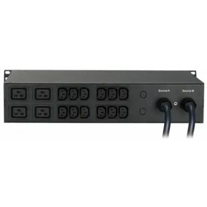 ATS Basic BKT 2U 19" 12xIEC320 C13, 4xIEC320 C19 (sockets built-in), plug 2xIEC 60309 32A/250V (built in cable), cable 2.0m
