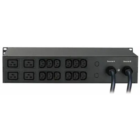 ATS Basic BKT 2U 19" 12xIEC320 C13, 4xIEC320 C19 (sockets built-in), plug 2xIEC 60309 32A/250V (built in cable), cable 2.0m