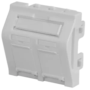 Angled adaptor BKT 2xRJ45 (45 x 45) descriptive field