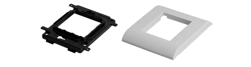 BKT frame with support, 2 modules in 45x45 mm standard (81 x 81 x 9)