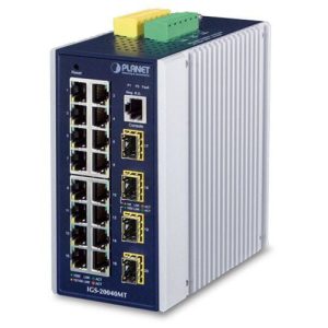 Industrial L2+ 16-Port 10/100/1000T + 4-Port 100/1000X SFP Managed Switch IGS-20040MT