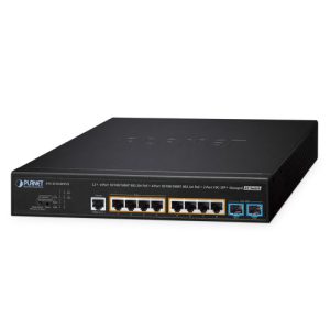 L2+ 4-Port 10/100/1000T 802.3bt 95WPoE + 4-Port 10/100/1000T 802.3at PoE + 2-Port 10G SFP+ Managed AV Switch