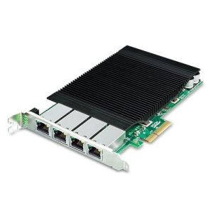 4-Port 10/100/1000T 802.3at PoE+ PCI Express Server Adapter (120W PoE budget, PCIe x4, -10~60 degrees C) ENW-9740P