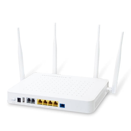 GPON HGU with 4-Port GbE, 1200Mbps 802.11ac Wireless and 2-Port FXS (1 x USB) GPN-400ACV