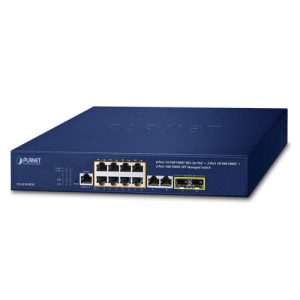 8-Port 10/100/1000T 802.3at PoE + 2-Port 10/100/1000T+ 2-Port 100/1000X SFP Managed Switch GS-4210-8P2C