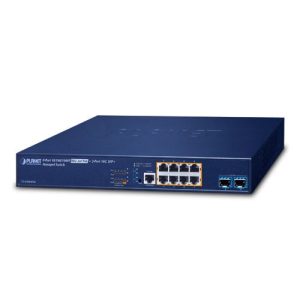 L3 8-Port 10/100/1000T 802.3at PoE + 2-Port 10G SFP+ Managed Switch GS-6320-8P2X