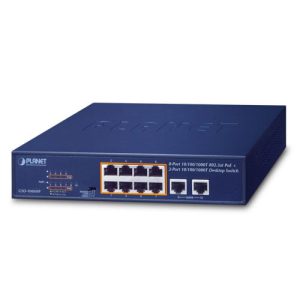 8-Port 10/100/1000T 802.3at PoE + 2-Port 10/100/1000T Desktop Switch (120 watts) GSD-1008HP