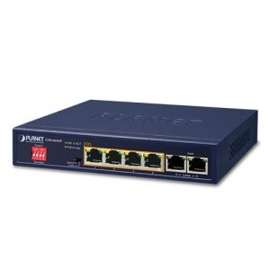 4-Port 10/100/1000T 802.3at PoE + 2-Port 10/100/1000T Desktop Switch GSD-604HP