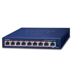 8-Port 10/100/1000T 802.3at PoE + 1-Port Gigabit Desktop Switch GSD-908HP