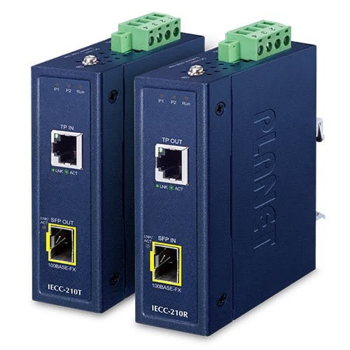 Industrial EtherCAT Media Converter Kit (IECC-210T + IECC-210R)