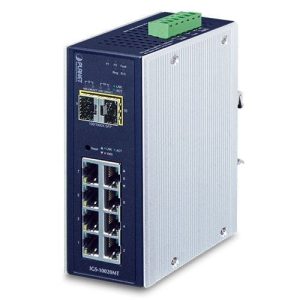 Industrial 8-port 10/100/1000T + 2-port 1G/2.5G SFP Managed Gigabit Switch IGS-10020MT