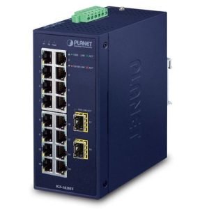 Industrial 16-Port 10/100/1000T + 2-Port 1000X SFP Ethernet Switch IGS-1820TF
