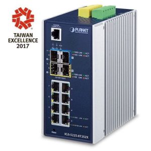 Industrial L3 8-Port 10/100/1000T + 2-Port 1G/2.5G SFP + 2-Port 10G SFP+ Managed Ethernet Switch IGS-5225-8T2S2X