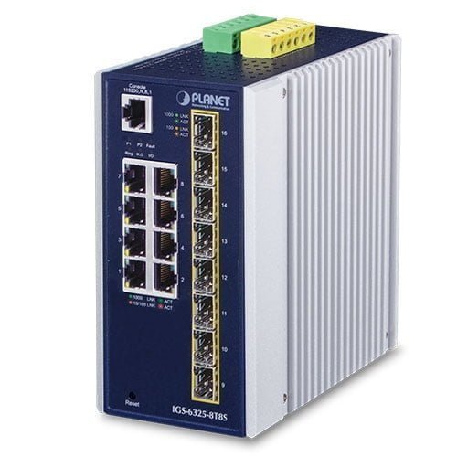 Industrial L3 8-Port 10/100/1000T + 8-Port 1G/2.5G SFP Managed Ethernet Switch IGS-6325-8T8S