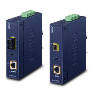 1000BASE-X to 10/100/1000BASE-T 802.3at PoE+ Industrial Media Converter IGTP-802T