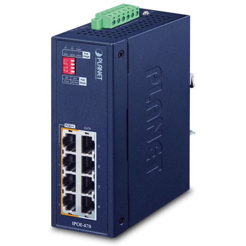 Industrial 4-port Gigabit 802.3bt PoE++ Injector Hub IPOE-470