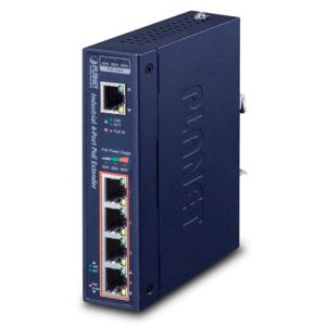 Industrial 1-Port 802.3bt PoE++ to 4-Port 802.3af/at Gigabit PoE Extender IPOE-E174