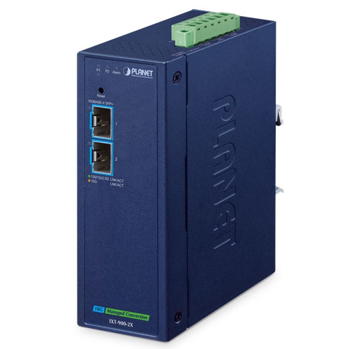 Industrial 2-Port 10GBASE-X SFP+ Managed Media Converter