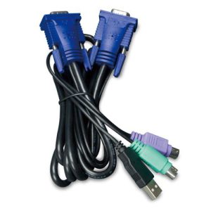 1.8/3/5M USB KVM Cable with built-in PS2 to USB Converter KVM-KC1-1.8