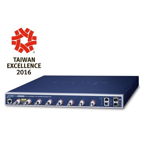 8-port Long Reach PoE + 2-port 10/100/1000T + 2-port 100/1000X SFP Managed Switch LRP-822CS