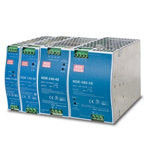DC Single Output Industrial DIN Rail Power Supply Units PWR-75-48