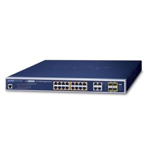 L2+ 16-Port 10/100/1000BASE-T 802.3at PoE + 4-Port Gigabit TP/SFP Combo Managed Switch WGSW-20160HP